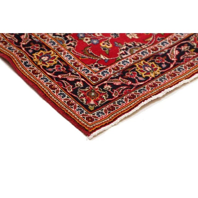 Kashan Rug in Virgin Wool For Sale - Image 6 of 11