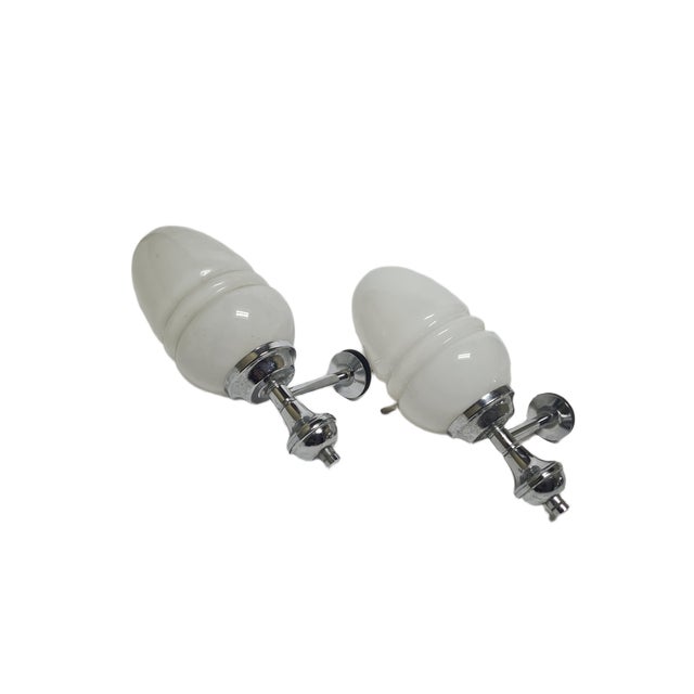 Metal Art Deco Style Sconces, Poland, 1970s, Set of 2 For Sale - Image 7 of 12