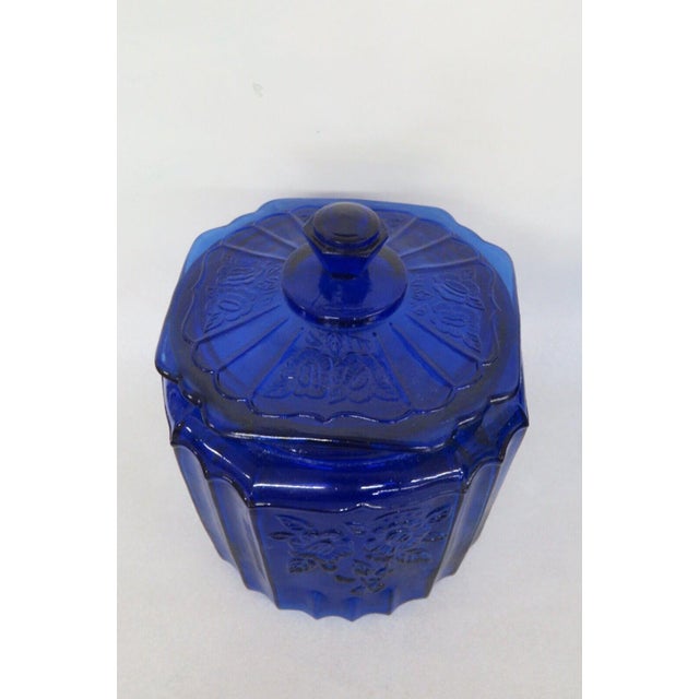 Anchor Hocking Mayfair Cobalt Blue Cookie Biscuit Jars With Lid a Pair Chairish
