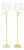 Modern Polished Brass Adjustable Floor Lamps, Pair For Sale