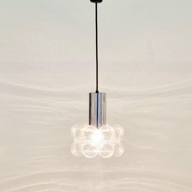 Mid-Century Bubble Glass Ceiling Light/Pendant by Helena Tynell for Limburg, Germany, 1960s For Sale - Image 6 of 11