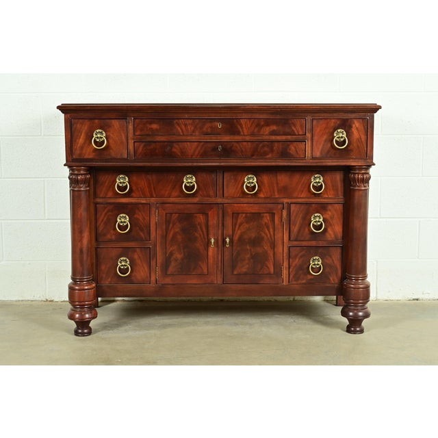 Ralph Lauren Style American Empire Flame Mahogany Master Chest of Drawers by Henredon For Sale - Image 17 of 17