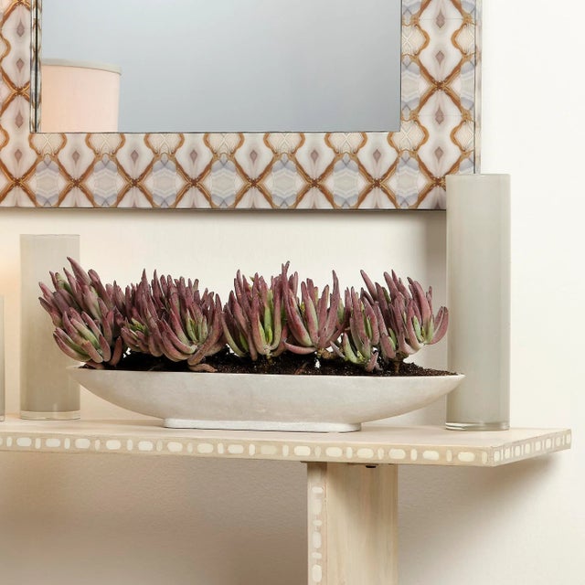 Jamie Young Long Oval Marble Bowl in White For Sale - Image 10 of 12