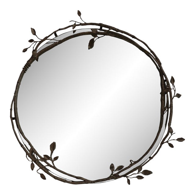 Warm Black Lennox Vine and Leaf Wall Mirror For Sale
