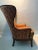 Designer Knoll Upholstered High Wingback Saddle Leather Chair For Sale - Image 9 of 13
