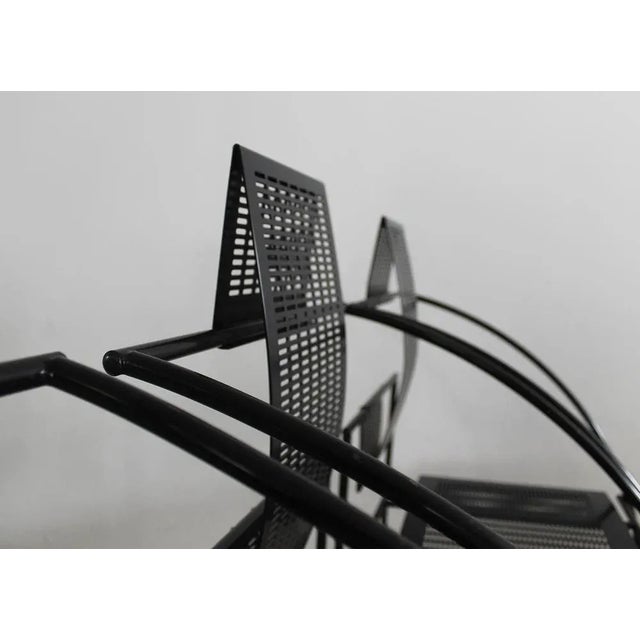 Steel and Metal La Quinta Chairs by Mario Botta attributed to Alias, Italy, 1985, Set of 6 For Sale - Image 6 of 8