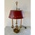 Mid 20th Century Mid 20th Century French Provincial Louis XVI Brass Three-Arm Bouillotte Lamp With Red Tole Shade For Sale - Image 5 of 11