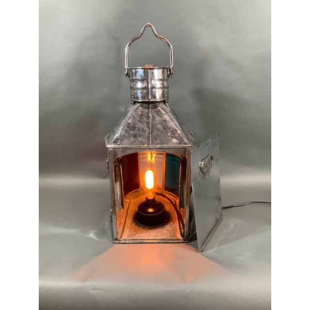 Ship's Trawling Lantern with Red and Blue Filters by Meteorite "A-11175" For Sale In Boston - Image 6 of 8