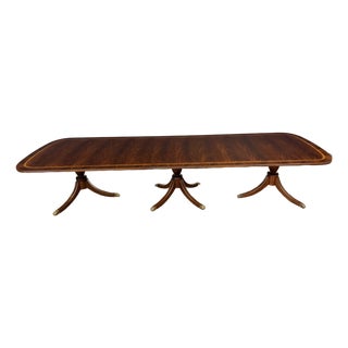 Georgian Style Mahogany Dining/Banquet Table by Leighton Hall - Showroom Sample For Sale