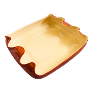 Red Wing Pottery Ruffled Square Bowl