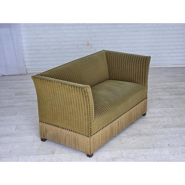 1970s Danish 2-Seater Sofa in Green Velour, 1970s For Sale - Image 5 of 18