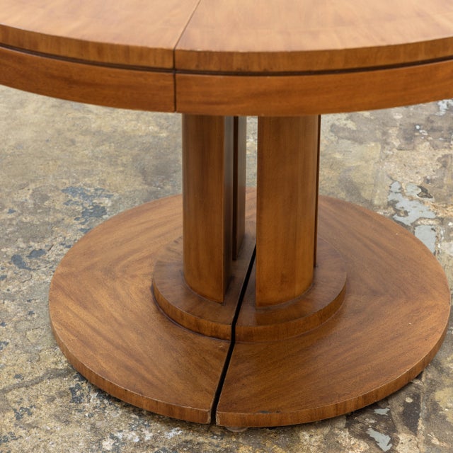 Brown 1980s Post-Modern Neo-Classic Pedestal Table Attributed to Michael Taylor for Baker For Sale - Image 8 of 13