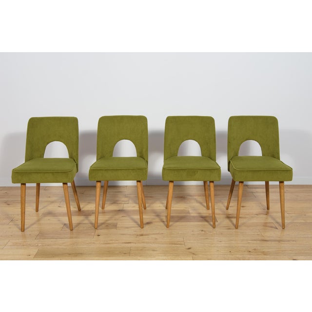 Mid-Century Modern Shell Chairs from Bydgoszcz Furniture Factory, 1960s, Set of 4 For Sale - Image 3 of 18