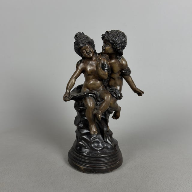 Classical Style Bronze Sculpture of Children, 20th Century For Sale - Image 5 of 13