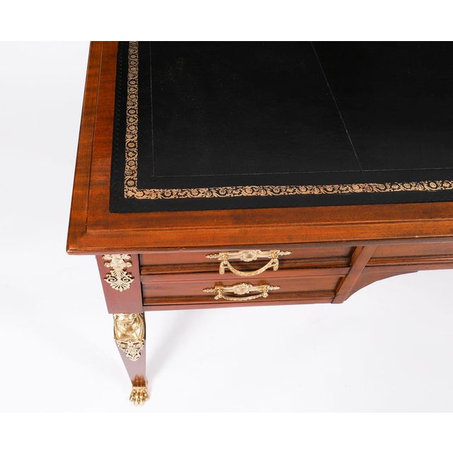 Antique Empire Ormolu-Mounted Desk, 19th Century For Sale - Image 14 of 18