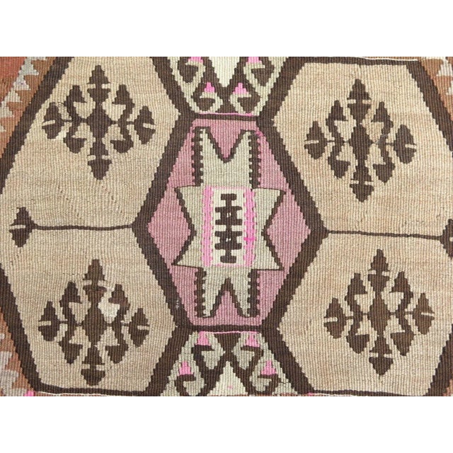 Oversized Vintage Turkish Kilim Rug - 57" X 146" For Sale - Image 9 of 11