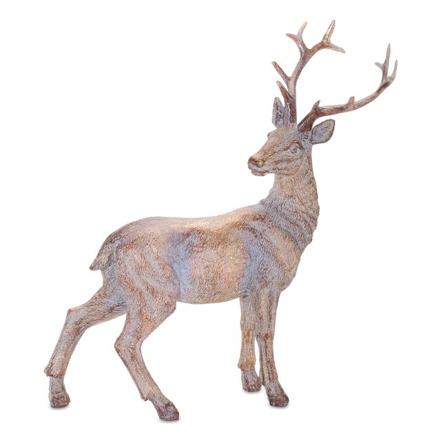 Kenneth Ludwig Chicago Woodland Deer Figurines (Set of 2) For Sale - Image 4 of 5