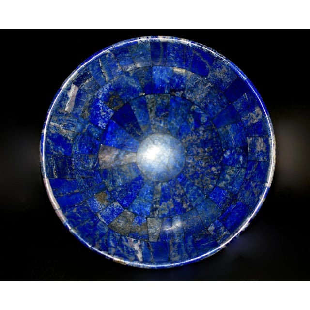A beautiful lapis lazuli bowl. 100% natural, untreated, undyed, genuine stone. Bowl of conical form on a round base,...