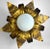 Mid 20th Century Italian Gilt Brass and Opaline Glass Flush Mount Ceiling or Wall Light For Sale - Image 6 of 18