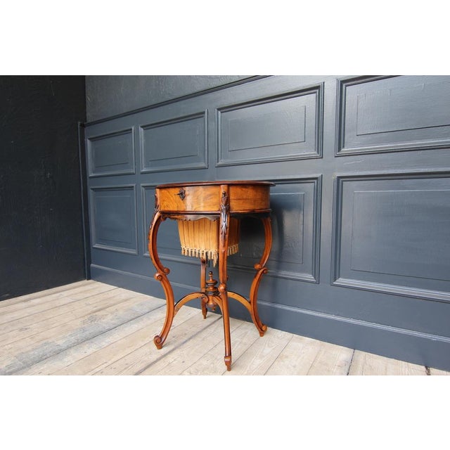 Wood Wiener Baroque Sewing Table, 1860s For Sale - Image 7 of 18