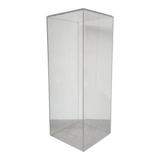 Vintage Lucite Cube Display Pedestal For Sale