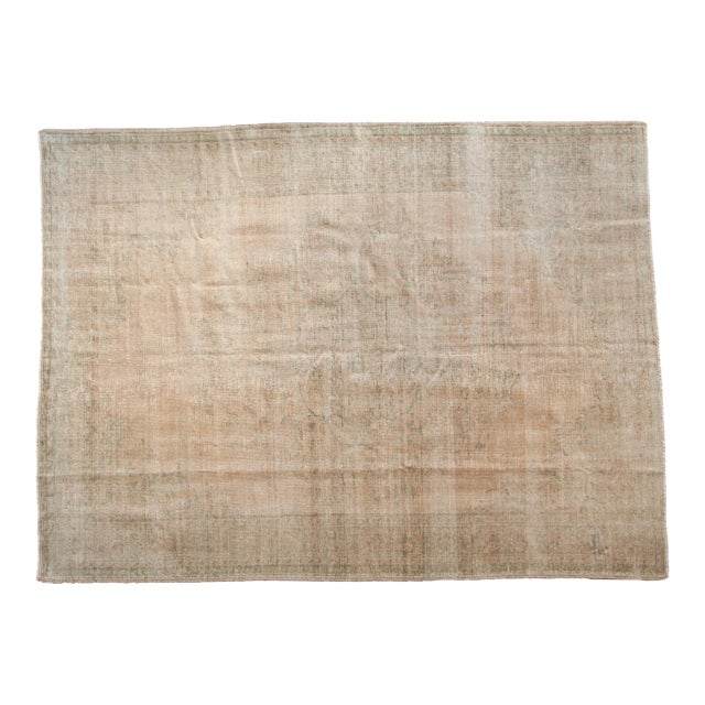 Vintage Distressed Oushak Carpet - 7' X 9'6" For Sale