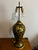 Beautiful antique, ornately decorated, large, table lamp. Made of paper mache and finely laquored in dark green with hand...