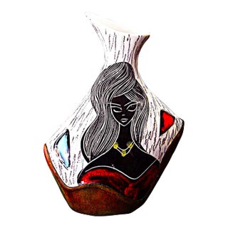 Ceramic Table Lamp from Cantagalli, 1955 For Sale