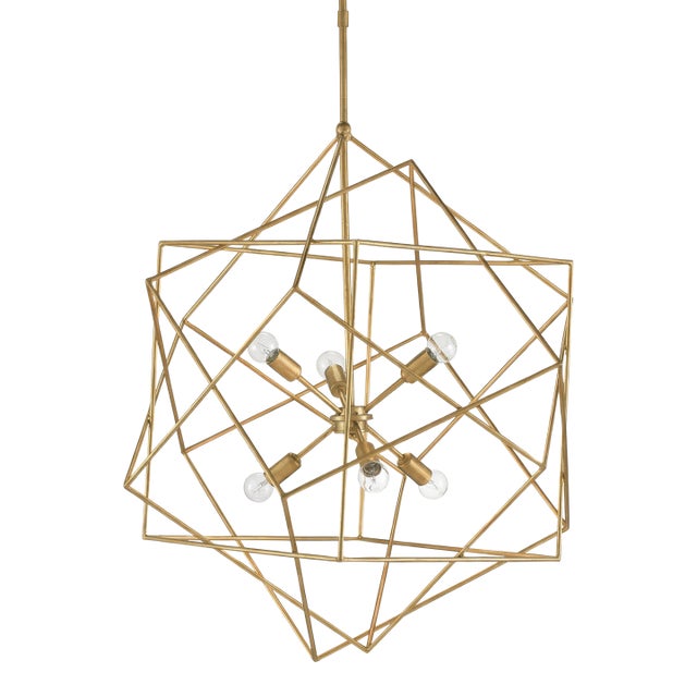 Currey & Co. Aerial Gold Pendant Light For Sale