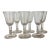 Antique 19th Century English George III Anglo Irish Facet Cut Crystal Sherry Wine Glasses - Set of 6 For Sale
