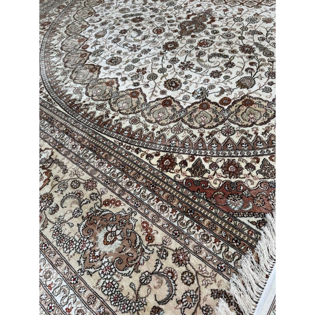 10ft 1in × 14ft Silk Area Rug For Sale - Image 10 of 12