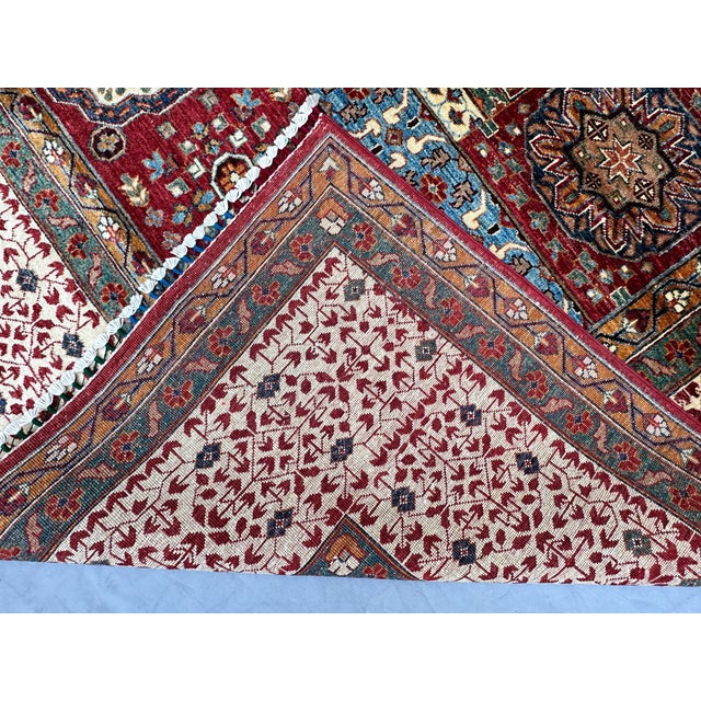 Hand-Knotted Afghan Meshhed Style Wool Area Rug - 9'0" X 12'2" For Sale - Image 13 of 14