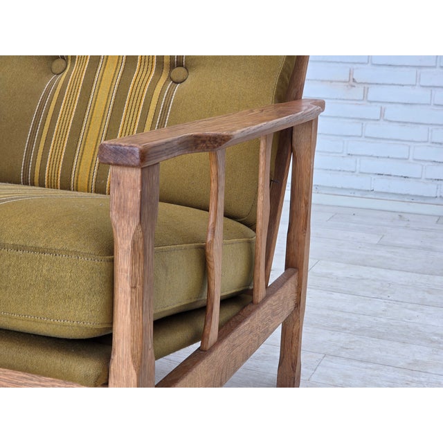 Vintage Danish Lounge Chair in Furniture Wool and Oak, 1970s For Sale - Image 11 of 18