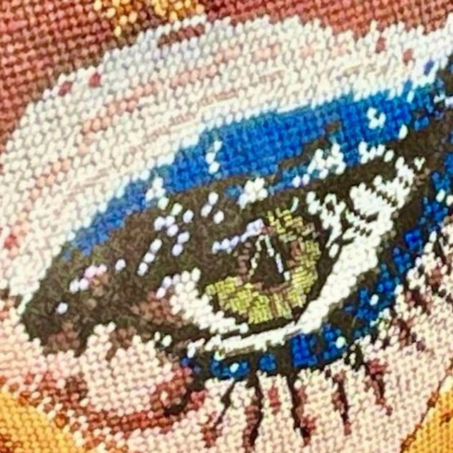 Haricot Vert x Mommani Threads Velvet "Heartfelt Glimpse" Original Pillow For Sale - Image 4 of 6
