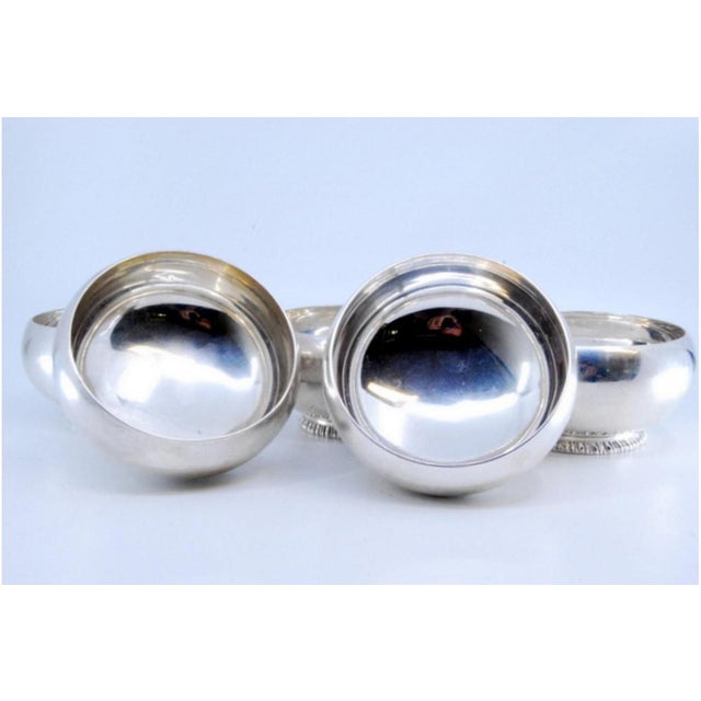 Washbasins in Silver with Beaded Bases, Set of 5 For Sale - Image 5 of 10