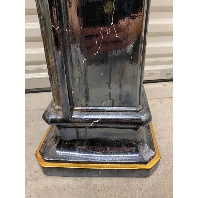 Italian Neoclassical Porcelain Ram Head Pedestal For Sale In New York - Image 6 of 11