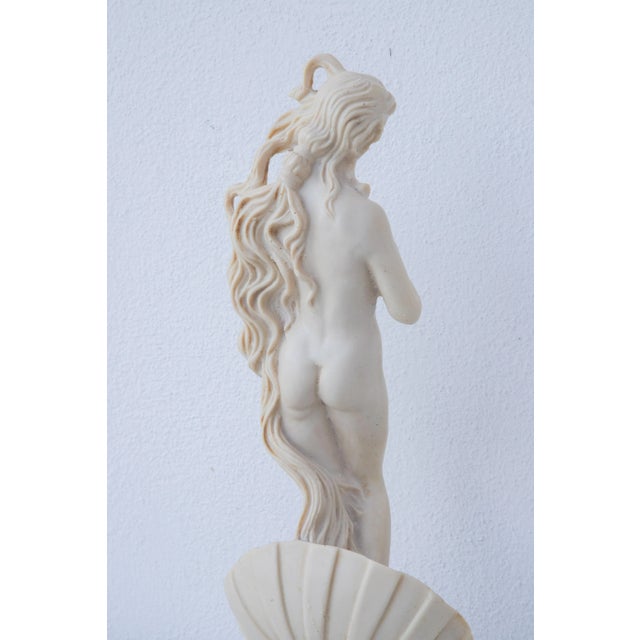 Vintage sculpture The Birth of Venus. Woman with flowing hair, Italy 70s. Sculpture Made of Marble Powder and Resin. This...