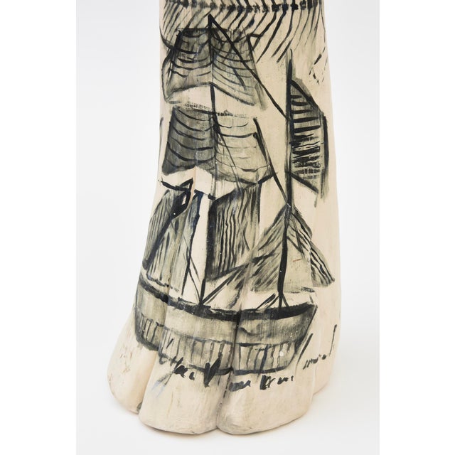 Ceramic Vintage 1980's Abstract Female Ceramic Torso Sculpture For Sale - Image 7 of 11