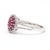 0.85ctw Ruby & Diamond Oval Cluster Ring, 14k White Gold, Ring Size 6 For Sale - Image 4 of 6