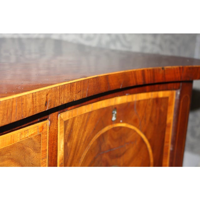 Period Antique English Mahogany Hepplewhite Serpentine Sideboard For Sale - Image 9 of 15
