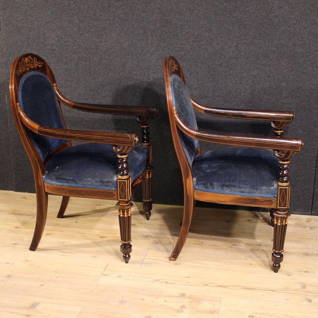 19th Century French Armchairs, 1830s, Set of 2 For Sale - Image 6 of 15