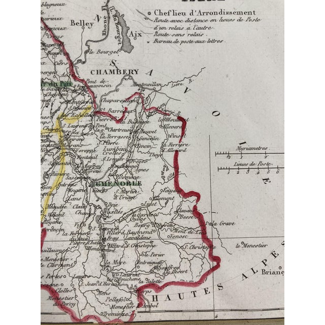 Map of the Department of Isère after Charles V. Monin, 1840s For Sale - Image 6 of 16