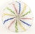 Glass Murano Latticino Ribbon Art Glass Footed Bowl — Multicolor Gold Fleck, Italy For Sale - Image 7 of 14