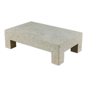 Large Rectangular Texas Cordova Shell Stone Coffee Table