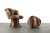 Mid-Century Modern 1970s Mid Century Modern Leopard Print Tulip Chair and Ottoman Set - 2 Pieces For Sale - Image 3 of 7