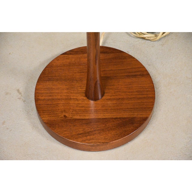 1960s Walnut Mid Century Modern Floor Lamp For Sale - Image 4 of 5