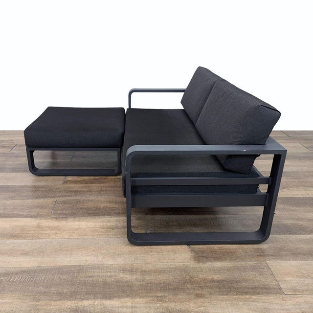 Jardin De Ville Outfit Outdoor Sofa With Footstool For Sale - Image 4 of 12