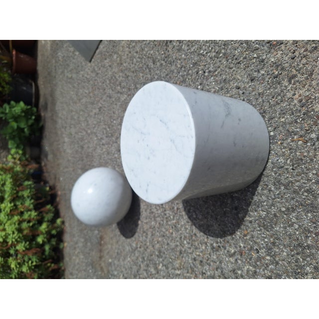 1980s Metafora Coffee Table in White Carrara Marble by Massimo and Lella Vignelli for Casigliani, 1980s For Sale - Image 5 of 18