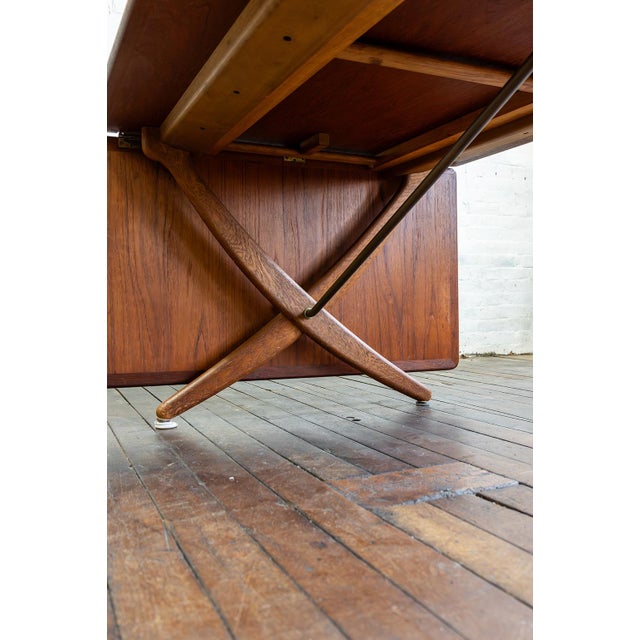 1950s Hans Wegner Danish Dining Table, Model at-314 for Andreas Tuck For Sale In Providence - Image 6 of 15