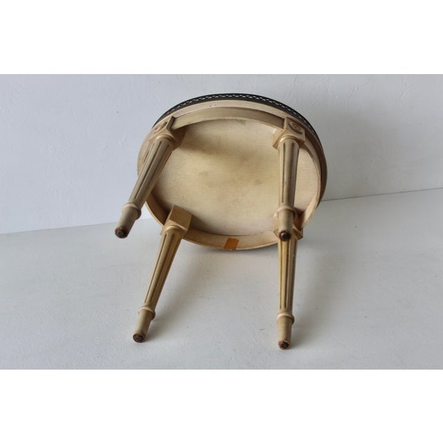 Mid 20th Century French Louis XVI Style Marble Oval Top Bouillotte Side Table For Sale - Image 12 of 13
